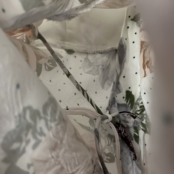 Blue blush pink Lily Medium wrap sundress with side button closure - Picture 8 of 13